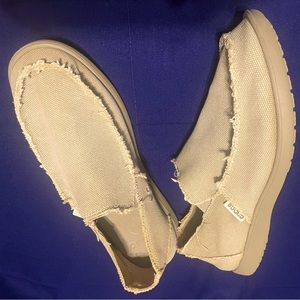 CROCS NATURAL CANVAS SLIP ON MAN  SHOES